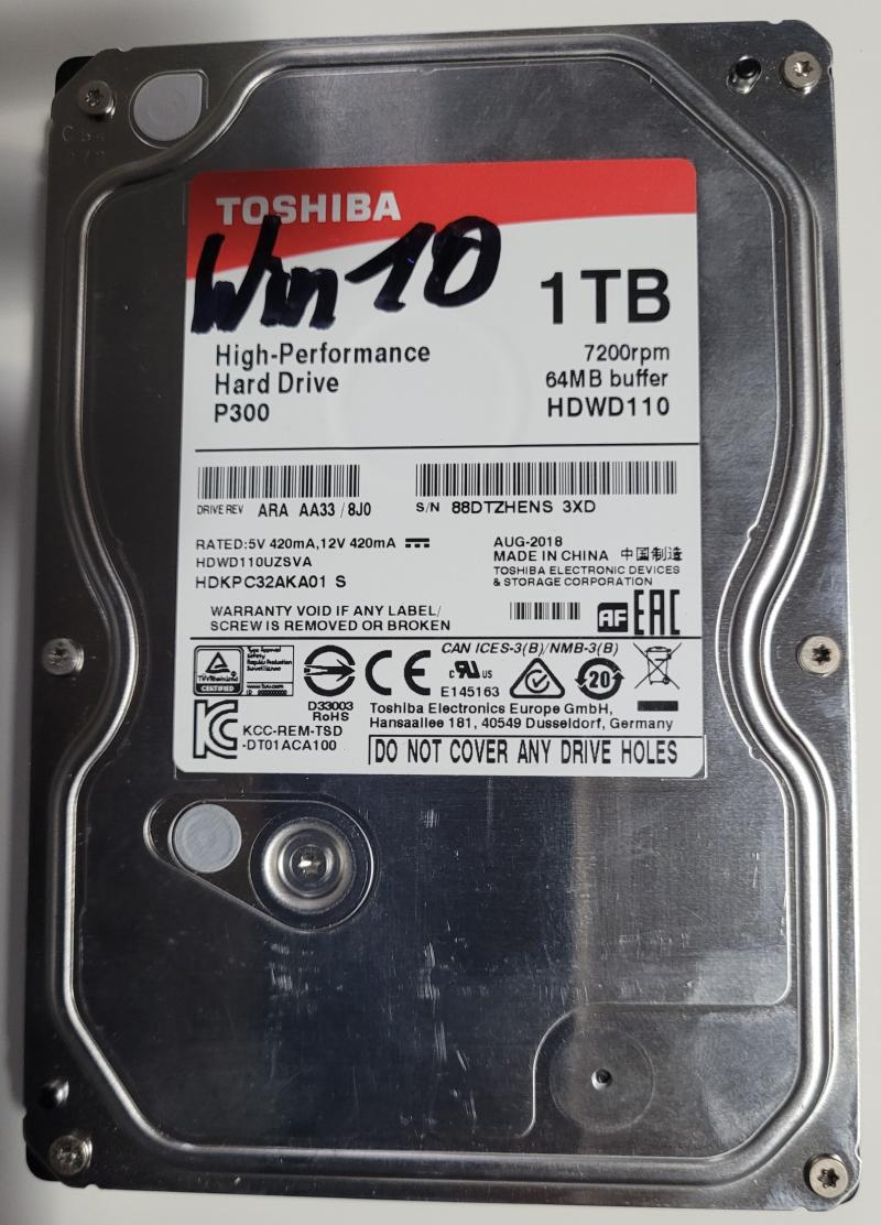 1 TB Toshiba Hard Drive