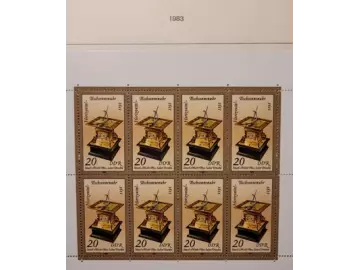 philaseum Briefmarken DDR 1983, Mi.Nr. 2798 Kleinbogen, Kostbare Sand- und Sonnenuhren, Postfrisch