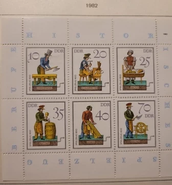 DDR 1982 Historisches Spielzeug (III) Kleinbogen postfr.