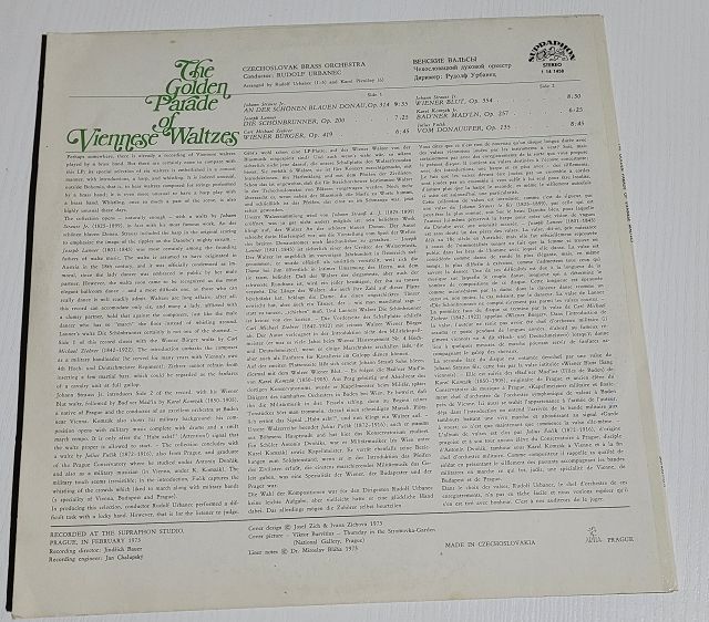 Czechoslovak Brass Orchestra, Rudolf Urbanec – The Golden Parade Of Viennese Waltzes