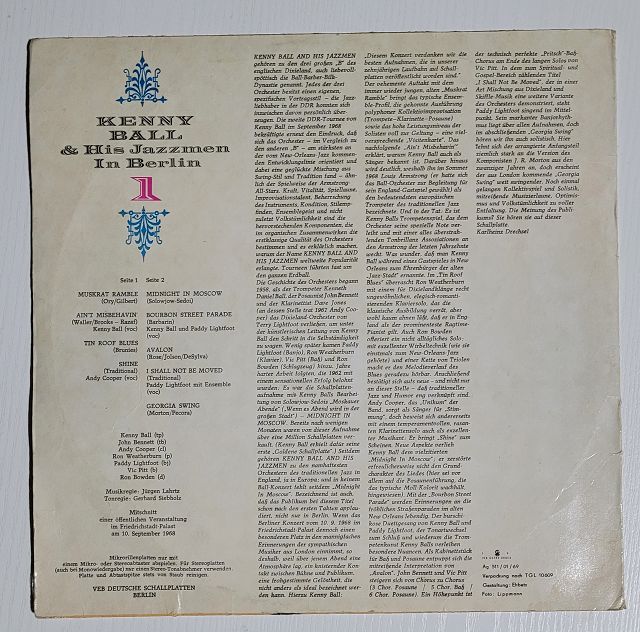 Kenny Ball & His Jazzmen* – Kenny Ball & His Jazzmen In Berlin (1)