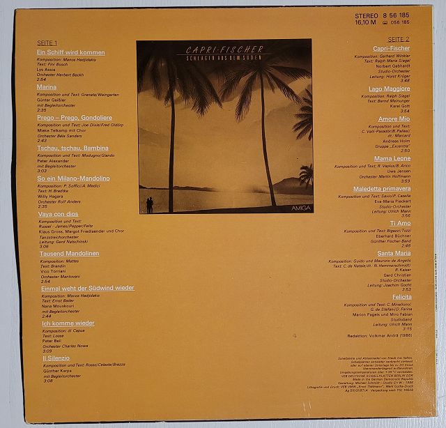 Various – Capri-Fischer - Schlager Aus Dem Süden
