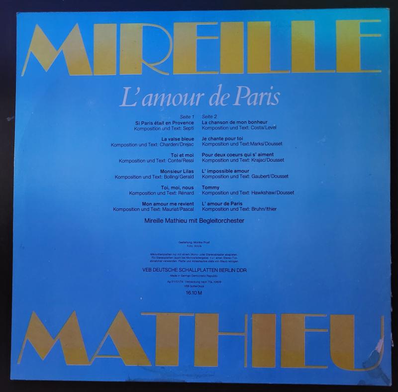 Mireille Mathieu – L'Amour De Paris