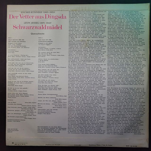 Der Vetter Aus Dingsda / Schwarzwaldmädel (Querschnitte)
