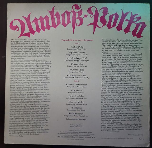 Ballhausorchester Kurt Beyer – Amboß-Polka - Tanzmelodien Von Anno Dunnemals