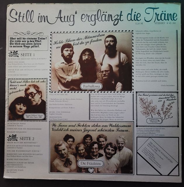 Various – Still Im Aug' Erglänzt Die Träne - Küchenlieder