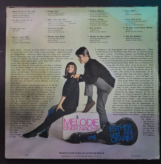 Esther & Abi Ofarim – Melodie Einer Nacht
