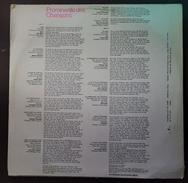 Various – Prominente des Chansons