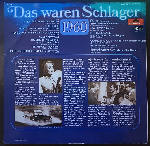 Various – Das Waren Schlager 1960