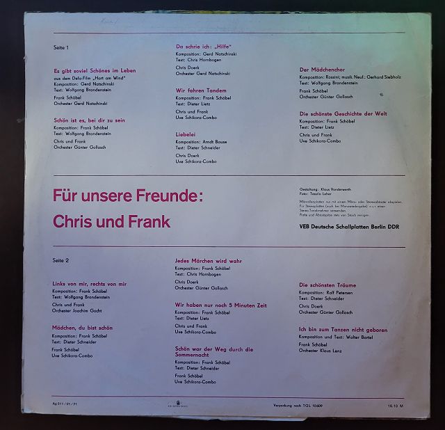 Chris & Frank – Für Unsere Freunde: Chris Und Frank