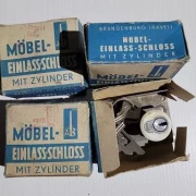 DDR Möbel Einlaßschloß mit kleinem Sicherheitszylinder