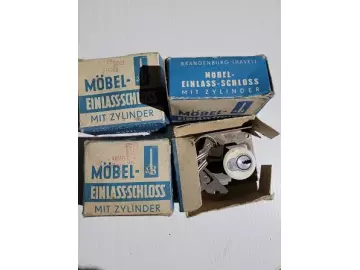 DDR Möbel Einlaßschloß mit kleinem Sicherheitszylinder