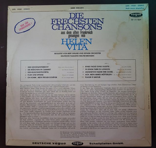 Helen Vita – Die Frechsten Chansons Aus Dem Alten Frankreich
